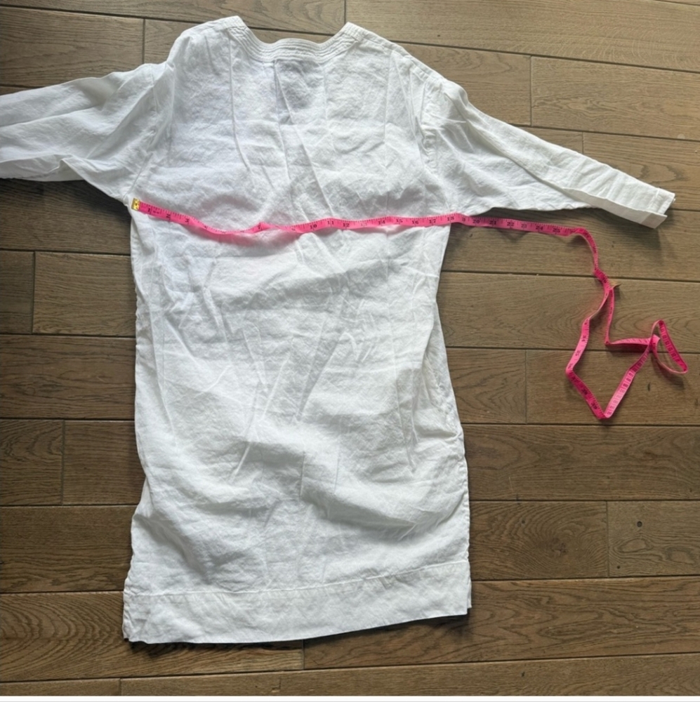 Theory White V-Neck Mini Dress Size Small - Picture 3 of 4